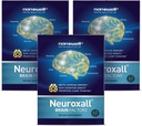 NANOWELL Neuroxall supliment de sănătate cerebrală pentru funcția cognitivă îmbunătățită și claritatea mentală, Astexanthin, Ginkgo Biloba Extract, Antioxidant - 60 Softgels X 3 cutii pentru 3 luni (180 Conte)
