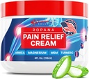 Crema de calmare a durerii cu Arnica, Magneziu, MSM & Turmeric (4 FL Oz) - Cremă naturală de relief pentru articulaţii şi dureri musculare - Relief de durere fără grăsimi