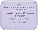Petice naturale de Vermont Appetite Suppressant Organism de ulei esential patch-uri, Fennel dulce, 10-count Tin