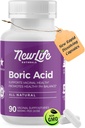 NewLife Naturals - Gradul medical Boric Acid Vaginal Sabitoare - 600mg - 100% Femei pure pH Balance Pastilele - Drojdie Infectie, BV - 90 Capsule: Made in USA
