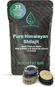 Holistic Bin Shilajit Resin - Himalayan Fulen & Trace - Black Platinum Resin - Extract de Shilajit - Amestec în lichide - servire Spoon Inclus - 10g