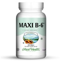 Maxi Health B-6 - Vitamina B6-100 mg Health cardiovascular - 100 comprimate - Kosher (100 Count, Pachet de 2)