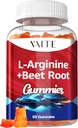 L Arginine Suplimentul de Sfeclă Root Gummies - Dublu Putere, Boost de energie, Suport de circulaţie şi de rezistenţă, Organic Chewable Beets Suplimente pentru bărbaţi şi femei, Vegan Gummy, non-GMO, Sugar-Free