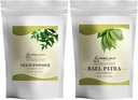HERBAL HILLS Neem Leaf Powder și Bilva Bael Leaf Powder Pack de 2 Combo