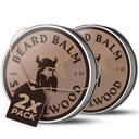 Balsam Viking Barbă Viking pentru bărbați - Lăsați în balsam de barbă - Balsam Stiling Made with naturally Derived Beard Butter, Argan & Jojoba Oils (4 Ounce (Pack of 2), Sandalewood)
