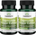Swanson Chamomile Flower Extract 500 Milligrame Standardizate la 1,2% Apigenin 6 mg per capsulă 60 Capsule (2 ambalaj)