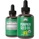 Ulei de semințe de dovleac. USDA Organic Vegan lichid picături extract pentru femei și bărbați. Supliment pentru creșterea părului, sănătatea pielii, UT, suport prostată. Zero zahăr, gluten gratuit.