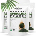 Earth Circle Organics Spirulina Powder, Kosher, Raw and Non-Iradiated 