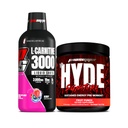 PROSUPPS L-Carnitina 3000 Stimulante Injecții cu lichid liber (Berry) și Mr. Hyde Signature Series Pre-Workout Energy Pudred Drink (Frut Punch) Bundle