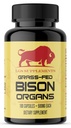 Grass Fed Bison Organ Supplement, Suportă întregul corp Wellness cu amestec de ficat, inimă, rinichi, Freeze-Dried Bison, non-GMO, 180 capsule