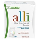 alli Diet Pierdere în greutate Supliment pastile, Orlistat 60 mg Capsule Starter Pack, Ajutor de pierdere în greutate fără prescripție medicală, 60 Count(Pachet de 1)