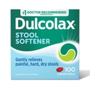 Dulcolax Stool Softener Capsule cu gel lichid laxativ, Constipaţie uşoară Relief pentru instrumente dure, uscate, Docusat de sodiu 100 mg, 100 Număr de capsule