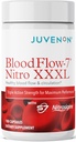 Juvenon BloodFlow-7 Oxid de azot Supliment cu Nitrosigină - Formula îmbunătățită pentru absorbție maximă - Booster circulatie, tensiune arterială, suport de colesterol (180 Conte (Pachet de 1))