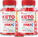 (2 Pack) Keto Max Gummies Lifetime - Formula oficială, Vegan, Non OMG-uri - Keto Lifetime Plus acc Gumies, Gummies Lifetime cu Gummies, Vitamina B12, rădăcină de sfeclă, rodie (60 gume)