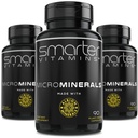 (3 Sticle) 15 mg Glicinat de zinc de la Albion® 6 Essential Trace Biglicinat Minerale, Mangan, Boron, Crom, Seleniu, Molibden Supliment 90 Capsule Vegan cu bază de plante