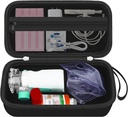Caz de călătorie pentru Nebulizator portabil Masina pentru adulți și copii, Inhalator Astma sac de transport, Inhalator Spațiator Organizator caz de stocare inhalator, Handheld Mesh Atomizor Machine Holder, negru (numai CASE)