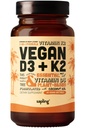 Vitamina Vegan D3 + K2 Supliment cu ulei MCT de nucă de cocos - 4000 UI vitamina D și 100mcg vitamina K2 ca Mk7 - Absorbție de calciu, rezistență osoasă și suport de sănătate imună* - 60 Softgels