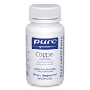 Pure Encapsulations Copper Glycinate 60's - 2 mg Copper Supplement, Supplements Red Blood Cell Formation* - SIDA Energy Metabolism - Non-GMO & Vegan - 60 Capsule