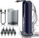 Îndepărtarea urechii - Sistem electric de irigare a urechii, Curățare a urechii alimentată cu apă cu 4 moduri de presiune, instrument sigur și eficient de curățare a urechii, UBB rezistent la apă reîncărcabil (albastru)