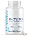Revive MD Inositol Supliment pentru bărbaţi şi femei - susţinerea dispoziţiei, echilibru hormonal, sânge sănătos zahăr şi sănătatea reproductivă - Vegan-Friendly, Gluten-Free - 360 capsule vegetariene - 180 Serviri