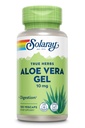 SOLARAY Aloe Vera Gel Concentrat 200X - Echivalent cu 2000mg Fresh Gel, Aloe Vera Capsule cu ghimbir, mentă și pătrunjel, Herbal Wellness Support, Vegan, Non-GMO, 60-Day Guarantee, 100 Servings
