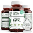 Natural Nutra Lutein și Zeaxanthin Supliment, Mentine Vision Health, Protejează Celula în ochi, Îmbunătățește nivelul de Zeaxantină & Izomers, Suport de sănătate oculară, Gluten gratuit, Soy Free, 20mg - 30 capsule