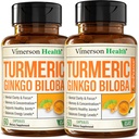 Ginkgo Biloba și Curcumin Turmeric Supliment w/Black Pepper & Organic Tumeric 