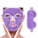 ZNÖCUETÖD Cooling Ice Face Eye Mask pentru reducerea Puffiness, Bags under Eyes,Sinus,Redness,Pain Relief,Dark Circles, Migrene,Hot/Cold Pack cu moale Plush Backing (Purple(1* Eye Mask+1*Face Mask)))