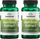 Swanson Bamboo Extract - Natural Hair, Piele şi Nails Supliment - 70% Dioxid de siliciu conţinut care susţine formarea colagen & Bone de creştere - (60 Veggie Capsule, 300mg Fiecare) (2 ambalaj)