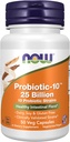 ACUM Alimente Suplimente, Probiotic-10TM, 25 Miliarde, cu 10 Probiotic Strains, Dairy, Soy și Gluten gratuit, Strain verificat, 50 Veg Capsule