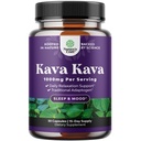 Kava Kava Root Extras Supliment 1000mg - Suport Herbal Acționând rapid cu Kavalactonă pentru menod echilibrat - Relaxați-vă capsule calmante pentru suport de stres și somn mai bun - 15 Serviri