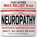 Neuropatie Nervi ajutor Cream - Acţionare rapidă Max ajutor pentru picioare picioare picioare picioare picioare picioare picioare spate - Ultra putere mentol Arnica Aloe MSM, Soothing Natural Nervi confort ajutor, Super Large 8 oz