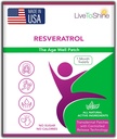 Live To Shine Resveratrol Patch - Transdermal Topical Plant-Based suport antioxidant pentru imbatranire sanatoasa si Wellness - 30 patch-uri pentru femei si barbati - Statele Unite ale Americii Made