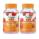 Vitamina vie D3 + Vitamina K2 Copii + Probiotic 2 miliarde CFU Copii, Gume Bundle - mare Tasting, Suplimentul de vitamine, Gluten gratuit, OMG gratuit, Guma de mestecat