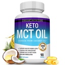 Toplux Keto MCT Capsule de ulei - 3000mg Natural Pure Pastile de ulei de cocos, Sursa de energie, Easy to Digest for Men Women, 90 Softgels, Supliment