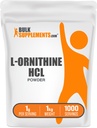 BulkSupplements.com L-Ornithin HCl Powder - Ornithin Supplement, Amino Acids Supplement - Gluten Free, 1g per Serving, 1kg (2,2 lbs) (Pachet de 1)