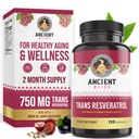 Ancient Bliss Resveratrol supliment puternic antioxidant cu ceai verde, extract de semințe de struguri pentru imbatranire sanatoasa pentru bărbați și femei