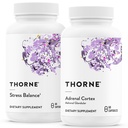 THORNE - Suport adrenal Bundle - Echilibru de stres & Cortex suprarenal Combo - Echilibru de stres și cortex suprarenal - 30 până la 60 de serviri