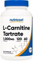 Nutricost L-Carnitina tartrat 1000 mg, 120 capsule - 500 mg per capsulă (60 Servings)