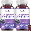 Catfit Glucosamină Chondroitin Gummies,Extra Putere comun de sprijin pentru sănătate cu MSM & Elderberry, Antioxidant Supplement de sprijin imunitar pentru adulți Bărbați și femei (2 ambalaj)