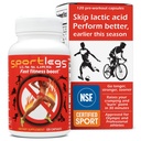 SPORTLEGS Fast Fitness Boost Pre Workout pentru bărbaţi şi femei, Acid lactic Supliment, Sport Endurance Fuel, Suplimente de rezistenţă pentru Runners - NSF Certified for Sport,120-Capsule Sticla, Pachet de 1