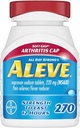 Aleve Soft Grip Cap Artrita Cap tablete, acţionând rapid toată ziua durere de ajutor pentru dureri de cap, dureri musculare şi reducerea febrei, naproxen capsule de sodiu, 220 mg, 270 Conte