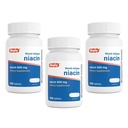 Rugby Timed-Release Niacin 500 mg cu 28 mg Calciu, Supliment alimentar pentru energie, Circulație și suport metabolic, 100 comprimate (3 ambalaj)