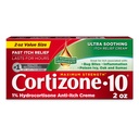 Cortizone-10 Putere maximă Ultra Soothing Itch Relief Cream, 1% Hydrocortizon, Rapid-Actioning, Anti-Itch Cream pentru Bug Bites, Eczeme, Psoriazis, Poison Ivy, Oak, Sumac & More, 2 oz