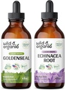 Tinctură de aur sălbatic și organic 4 fl oz & Echinacea Tincture 4 fl oz