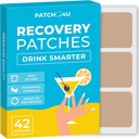 Party Recovery Patches 42 Pack - trezire Reîmprospătat & Energized with Our 100% Natural Ingredients Patch - Skin-Prietenly & Waterproof - Aplicați înainte de băut - Enhanced Morning Formula