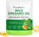 Ulei de Oregano Softgels, 120 Conte Oregano Supliment capsule de ulei, 2 la 1 6000 mg Ulei de Oregano cu ulei de semințe negru 200mg, Extract de ulei organic Oregano, non-GMO, Gluten gratuit