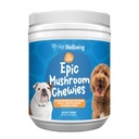 Pet Wellbeing Epic Mushroom Chewies for Dogs - Suport Immune, Cognitive Health, Adaptogene Stres Support with Reishi, Chaga, Lion Mane Functional Futures - Veterinar-Format 90 Soft Chews