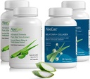 AloeCure Organic Aloe Vera Capsules Pack - 4 Pieces - 2 x Melatonin + Colagen, 2 x Aloe Vera Capsule